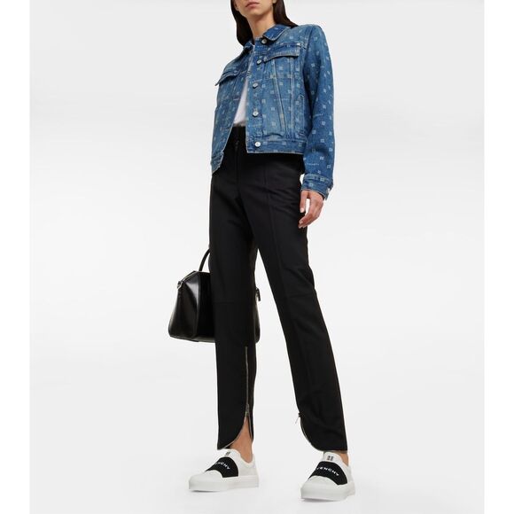 GIVENCHY Logo Leather City Sport Slip-on Sneakers Black & White Size US 11 $675 - Picture 2 of 12